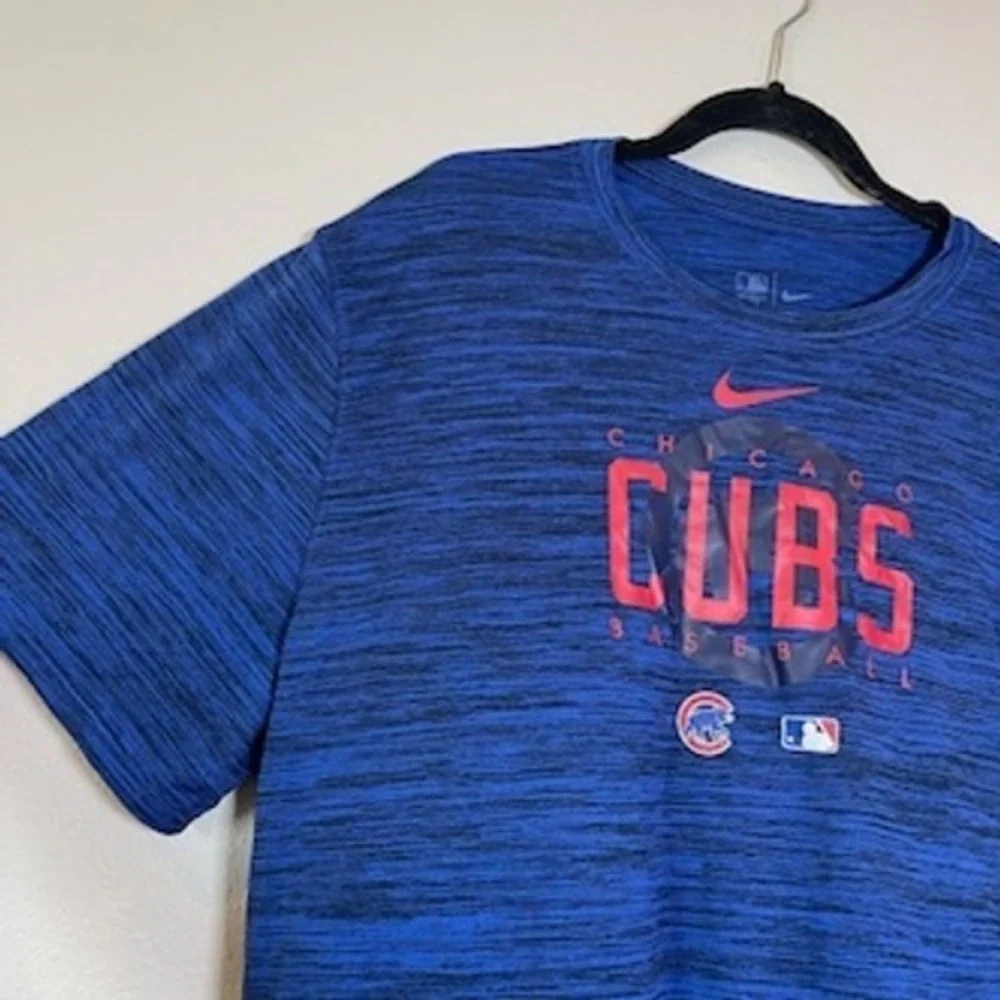 Nike Chicago Cubs MLB Authentic Collection Dri-FIT T-Shirt Mens XXL Blue NKM5
